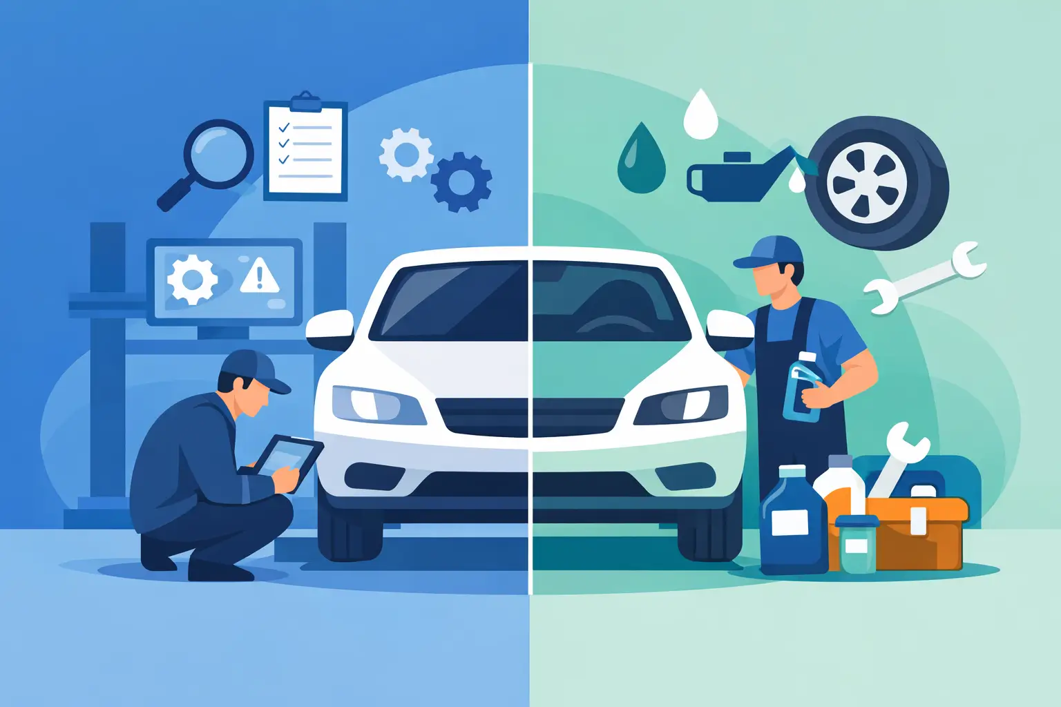 What’s the difference between MOT and service?